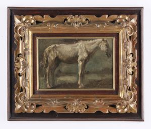 ARTISTA DEL XIX SECOLO : Cavallo  - Asta Asta 381 | ARTE ANTICA E DEL XIX SECOLO - Dipinti del XIX secolo  Online - Associazione Nazionale - Case d'Asta italiane