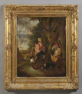 Artista inglese del XIX secolo : Scena di caccia  - Asta Asta 381 | ARTE ANTICA E DEL XIX SECOLO - Dipinti del XIX secolo  Online - Associazione Nazionale - Case d'Asta italiane