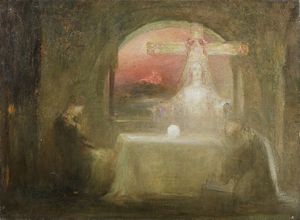 MARCEL-BERONNEAU PIERRE AM�D�E (1869 - 1837) : Cristo e i pellegrini di Emmaus e studio preparatorio per il dipinto  - Asta Asta 381 | ARTE ANTICA E DEL XIX SECOLO - Dipinti del XIX secolo  Online - Associazione Nazionale - Case d'Asta italiane