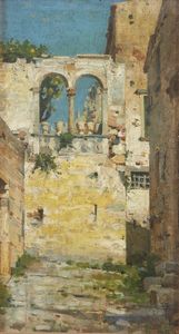 ARTISTA DEL XIX SECOLO - Strada di citt