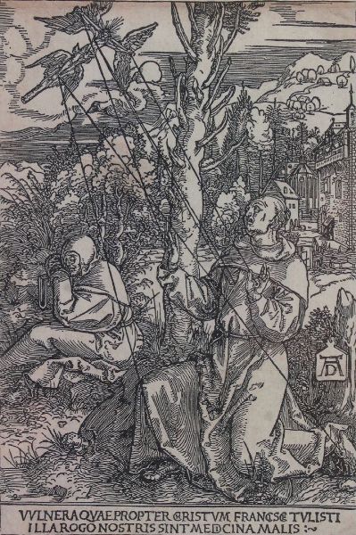 DURER ALBRECHT D 1471 - 1528 San Francesco che riceve le stigmate  - Asta Asta 144 - Dipinti - Associazione Nazionale - Case d'Asta italiane