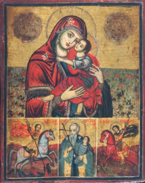 ICONA Madonna con Bambino e Santi  - Asta Asta 144 - Dipinti - Associazione Nazionale - Case d'Asta italiane