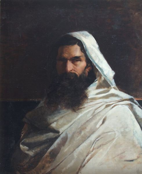 MORELLI DOMENICO Napoli 1823 - 1901 Autoritratto in costume arabo  - Asta Asta 144 - Dipinti - Associazione Nazionale - Case d'Asta italiane