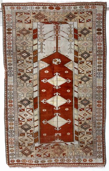 Tappeto Anatolia inizio XX secolo  - Asta Tappeti - Associazione Nazionale - Case d'Asta italiane