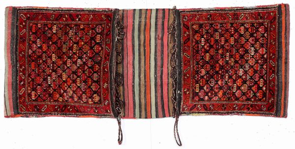 Sacca doppia annodata inizio XX secolo  - Asta Tappeti - Associazione Nazionale - Case d'Asta italiane