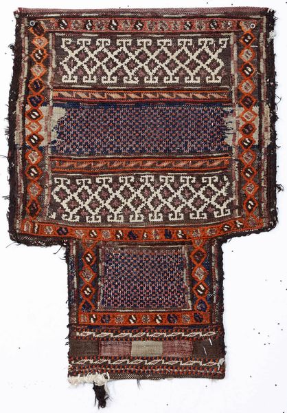 Sacca porta sale inizio XX secolo  - Asta Tappeti - Associazione Nazionale - Case d'Asta italiane