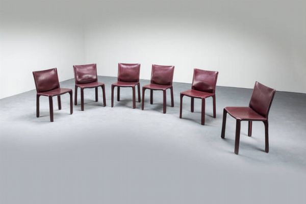 MARIO BELLINI : Sei sedie mod. Cab 412  - Asta Design e illuminazione - Associazione Nazionale - Case d'Asta italiane