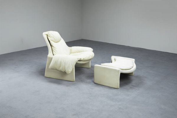 VITTORIO INTROINI : Poltrona mod. P60  - Asta Design e illuminazione - Associazione Nazionale - Case d'Asta italiane