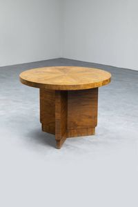 PRODUZIONE ITALIANA - Tavolino da salotto in radica. Anni '40 cm 53x72