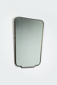 PRODUZIONE ITALIANA - Specchio con cornice in ottone. Anni '50 cm 96x72