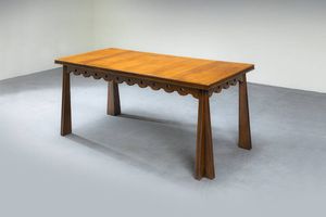 PAOLO BUFFA  scuola di - Tavolo in legno. Anni '40 cm 80x180x82