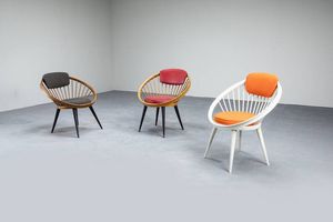YNGVE EKSTROM - Tre sedie mod. Circle Chair