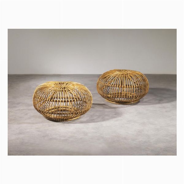 COPPIA DI POUFF  - Asta Design e Arti Decorative del '900 - Associazione Nazionale - Case d'Asta italiane