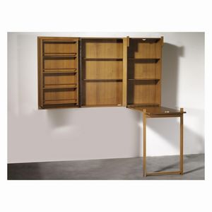 MOBILE BAR CON TAVOLINO A RIBALTA  - Asta Design e Arti Decorative del '900 - Associazione Nazionale - Case d'Asta italiane