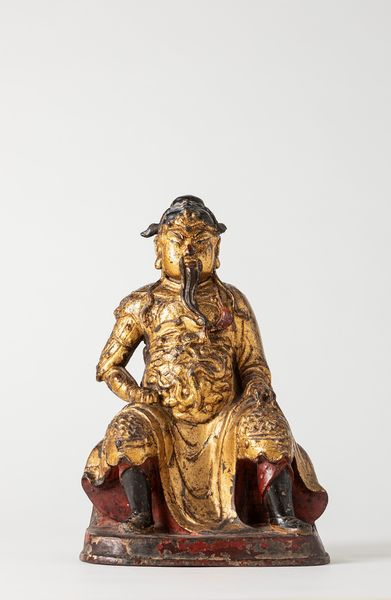 Scultura raffigurante Guand. Cina, dinastia Ming, secolo XVII  - Asta Arte orientale / 东方艺术 - Associazione Nazionale - Case d'Asta italiane