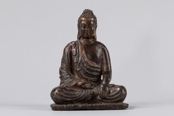 Scultura in bronzo raffigurante Buddha assiso. Sud Est Asia, secolo XIX  - Asta Arte orientale / 东方艺术 - Associazione Nazionale - Case d'Asta italiane