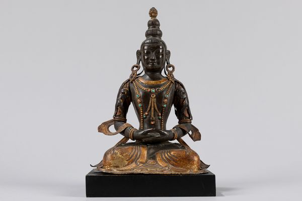 Scultura raffigurante Buddha assiso. Mongolia, fine secolo XVIII  - Asta Arte orientale / 东方艺术 - Associazione Nazionale - Case d'Asta italiane