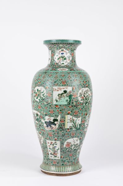 Grande vaso in porcellana Famiglia Verde. Cina, secolo XIX  - Asta Arte orientale / 东方艺术 - Associazione Nazionale - Case d'Asta italiane