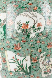 Grande vaso in porcellana Famiglia Verde. Cina, secolo XIX  - Asta Arte orientale / 东方艺术 - Associazione Nazionale - Case d'Asta italiane