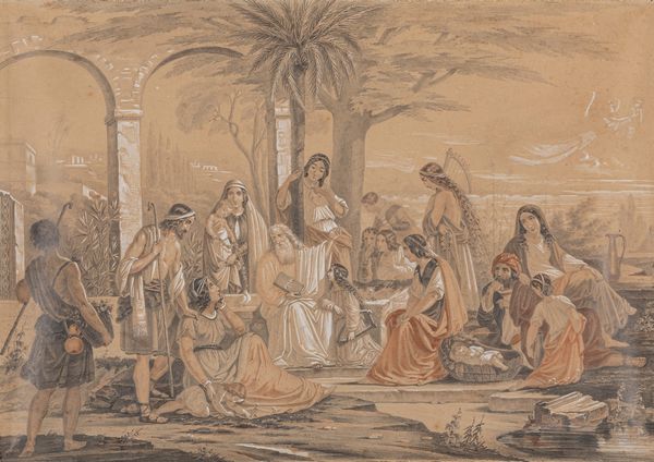 Nicola Consoni : Scena biblica  - Asta Arte figurativa tra XIX e XX Secolo - Associazione Nazionale - Case d'Asta italiane