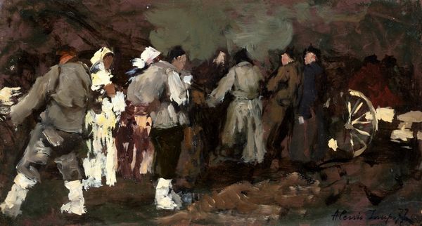 Attribuito a 	Alessio Issupoff (Vjatka 1889-Roma 1957) : Mercato  - Asta Arte figurativa tra XIX e XX Secolo - Associazione Nazionale - Case d'Asta italiane