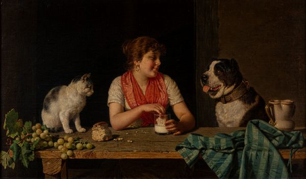 Federico Mazzotta : Tra cane e gatto  - Asta Arte figurativa tra XIX e XX Secolo - Associazione Nazionale - Case d'Asta italiane