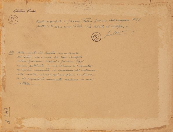 Giovanni Fattori : Lettera al campo  - Asta Arte figurativa tra XIX e XX Secolo - Associazione Nazionale - Case d'Asta italiane