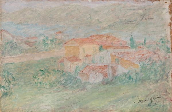 PIO SEMEGHINI : Paesaggio  - Asta Arte figurativa tra XIX e XX Secolo - Associazione Nazionale - Case d'Asta italiane