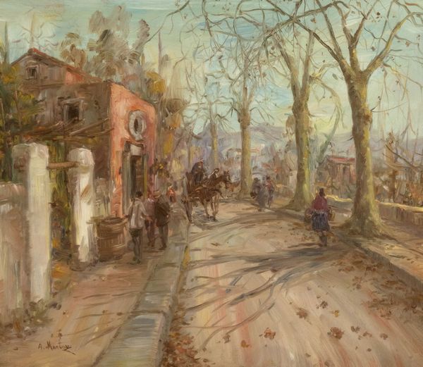 Antonio Martucci : Napoli, strada verso il Vomero  - Asta Arte figurativa tra XIX e XX Secolo - Associazione Nazionale - Case d'Asta italiane