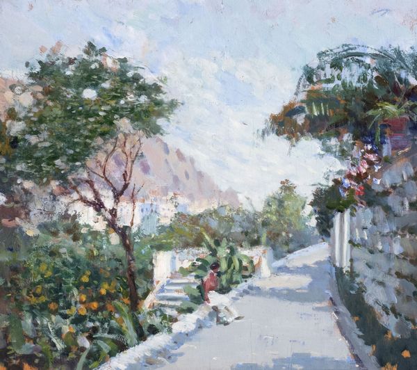 Attribuito a Francesco Cangiullo (Napoli 1888-Livorno 1977) : Stradina di Capri  - Asta Arte figurativa tra XIX e XX Secolo - Associazione Nazionale - Case d'Asta italiane