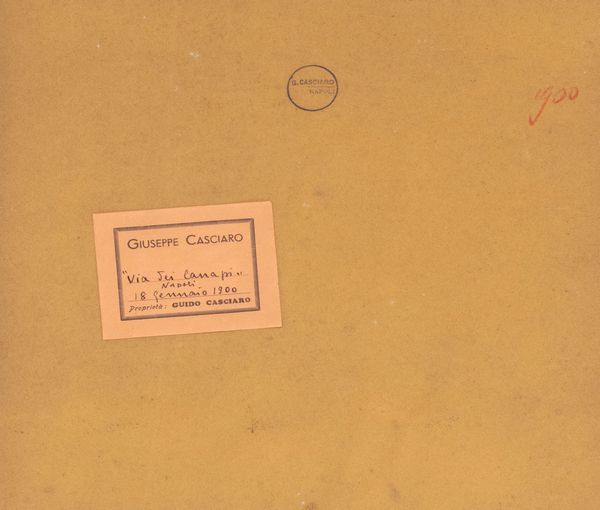 Giuseppe Casciaro : Napoli, Via dei Canapi  - Asta Arte figurativa tra XIX e XX Secolo - Associazione Nazionale - Case d'Asta italiane