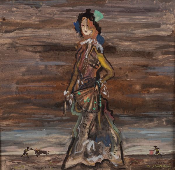 Mario Sturani : La spagnola  - Asta Arte figurativa tra XIX e XX Secolo - Associazione Nazionale - Case d'Asta italiane