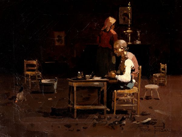 PARIDE POZZATO : Bozzetto per Il calzolaio  - Asta Arte figurativa tra XIX e XX Secolo - Associazione Nazionale - Case d'Asta italiane