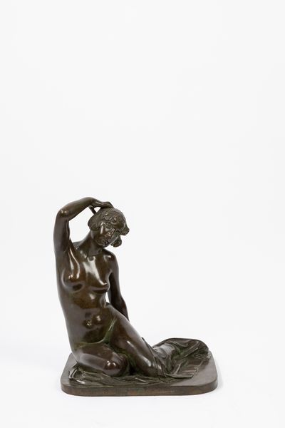 Giuseppe Mozzanica : Nudo femminile  - Asta Arte figurativa tra XIX e XX Secolo - Associazione Nazionale - Case d'Asta italiane