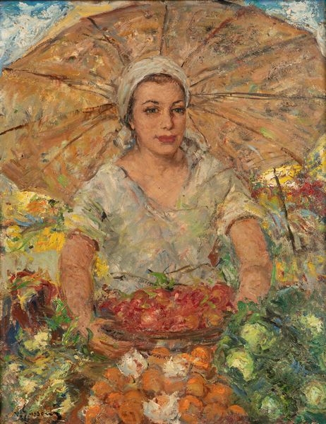 Vittorio Gussoni : La venditrice  - Asta Arte figurativa tra XIX e XX Secolo - Associazione Nazionale - Case d'Asta italiane