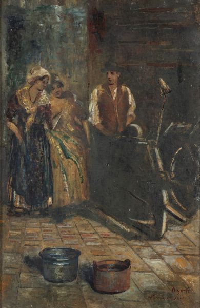 Ermenegildo Agazzi : L'arrotino  - Asta Arte figurativa tra XIX e XX Secolo - Associazione Nazionale - Case d'Asta italiane