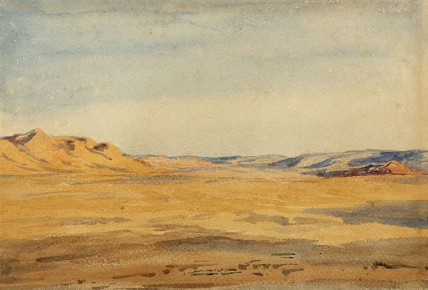 Giuseppe Haimann : Africa settentrionale, il deserto  - Asta Arte figurativa tra XIX e XX Secolo - Associazione Nazionale - Case d'Asta italiane