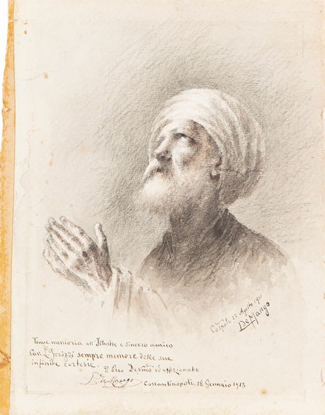 Leonardo De Mango : Figura virile con turbante  - Asta Arte figurativa tra XIX e XX Secolo - Associazione Nazionale - Case d'Asta italiane