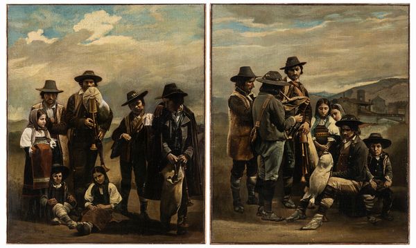 Scuola francese, secolo XIX : I ciociari  - Asta Arte figurativa tra XIX e XX Secolo - Associazione Nazionale - Case d'Asta italiane