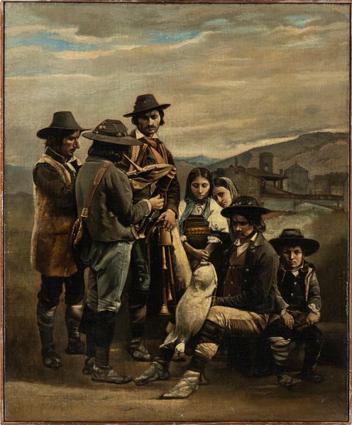 Scuola francese, secolo XIX : I ciociari  - Asta Arte figurativa tra XIX e XX Secolo - Associazione Nazionale - Case d'Asta italiane