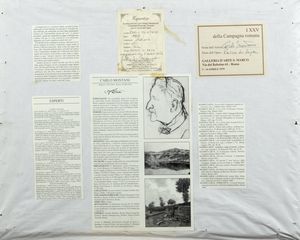 Carlo Montani : Rocca di Papa, gregge al pascolo  - Asta Arte figurativa tra XIX e XX Secolo - Associazione Nazionale - Case d'Asta italiane