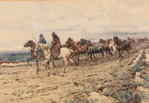Enrico Coleman - Butteri e mandria di cavalli