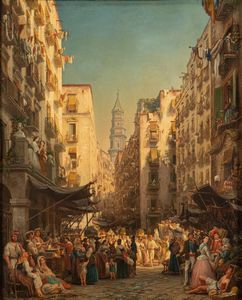 Ernest De Landerset : Vita a Napoli nel 1842  - Asta Arte figurativa tra XIX e XX Secolo - Associazione Nazionale - Case d'Asta italiane
