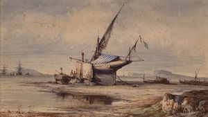 Consalvo Carelli - Veduta del golfo di Napoli da Margellina