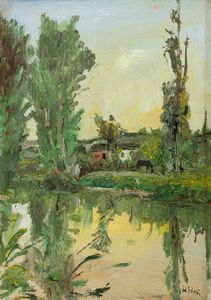 Carlo Verdecchia - Riflessi in un laghetto di campagna