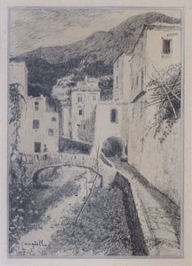 Francesco  Cangiullo - Borgo montano