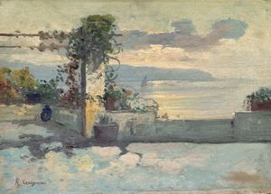 Roberto Carignani - Napoli, terrazza a Posillipo