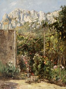 Fausto Pratella - Capri, vista del monte Solaro da Matermania
