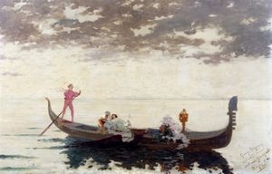 Giuseppe Signorini - Corteggiamento in gondola