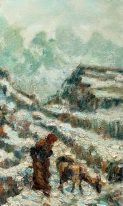 PARIDE POZZATO : Barche e pescatori in laguna  - Asta Arte figurativa tra XIX e XX Secolo - Associazione Nazionale - Case d'Asta italiane